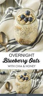 Overnight Oats With Blueberries And Honey Recipe Overnight Oats Healthy Blueberry Overnight Oats Food