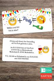 Geburtstagseinladung Smiley Lustige Geburtstagskarten Geburtstagskarte Geburtstagseinladungen