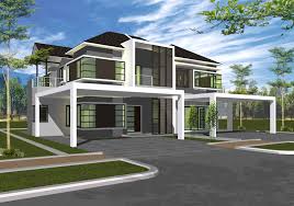 The name distinguishes this style of house from detached houses, with no shared walls, and terraced houses, with a shared wall on both sides. Curtin Water Lakeview Double Storey Semi Detached House Phase 2 Miri City Sharing