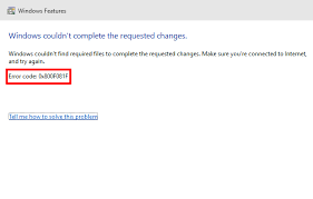 To fix the problem, simply enable.net framework or use an offline.net installer. Fix Repair Resolve 0x800f081f Windows Update Error