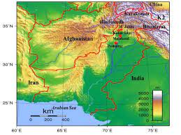 Land info offers a variety of digital topographic map data and satellite imagery products of afghanistan including dems (digital elevation models) and vector layers such as contours, hydrology & transportation/roads. B Topographic Map Of Pakistan Vehicle Track To The Research Area Download Scientific Diagram