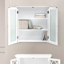 Furniture with included restraints must be secured to the wall according to the product's assembly instructions. Elegant Home Fashions Bathroom Connor Wall Cabinet With 2 Glass Doors White Elg 581 Teamson Home Ireland