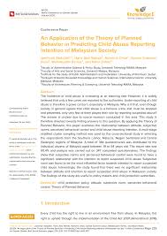 The sexual offences against children act 2017, the 2009 national policy for children (npc) and the. Pdf An Application Of The Theory Of Planned Behavior In Predicting Child Abuse Reporting Intention Of Malaysian Society