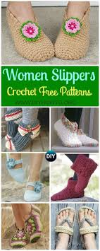 A Collection Of Crochet Women Slippers Free Patterns Crochet Solely With Yarn Or Crochet With Flip Flop Soles In Different Stitche Krose Krose Sapka Patikler
