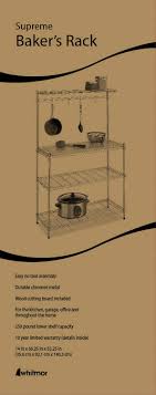 Baker's rack has a 10 year limited warranty. Whitmor 6054 268 Supreme Bakers Rack Chrome And Wood Buy Online In Gibraltar At Gibraltar Desertcart Com Productid 119011989