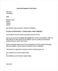 Free 8 Sample Resume Cover Letters In Pdf Ms Word