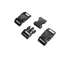 Curved Side Release Buckles Black Plastic 13mm 16mm 20mm ...