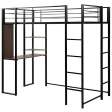 Please ensure that the thickness of mattress is greater than 4 and does not exceed 6. Twin Loft Bed Metal Loft Bed Frame With 2 Ladders Space Saving Bunk Bed With Safety Guard Rails For Boys Girls Teens Kids Loft Bunk Bed With Desk 2 Tier Shelves For