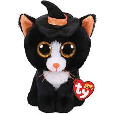 Black And White Beanie Boo Cat Witchie Beanie Boo Cat Plush Boo Stuffed Animal Cat Plush Cat Beanie