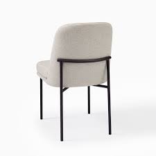 Jack Metal Frame Dining Chairs Set Of 2 Chenille Tweed Silver Gray Antique Bronze West Elm Dining Chairs Metal Dining Chairs Leather Dining Chairs