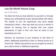 Leo On The 9th House Cusp Source Astrology Club