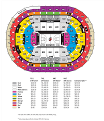 Portland Trail Blazers Seating Chart Best Picture Of Chart