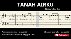 Chord & lirik lagu indonesia raya ciptaan w.r soepratman 'indonesia tanah airku'. Not Balok Tanah Airku Lagu Wajib Nasional Doremi Solmisasi Youtube