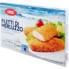Una volta realizzati, i burger vengono avvolti in una doppia panatura e poi fritti in olio di semi. Merluzzo Filetti Impanati Coop Coop Shop