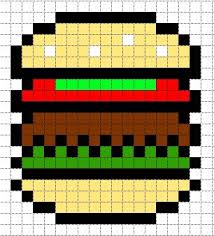 Hamburger Template For Pixel Art Dessin Sur Petit Carreaux Dessin Pixel Dessin Petit Carreau