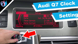 If you don't find it right away, swipe left. How To Change Clock Time On Audi Q7 2007 Youtube