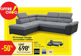 Conforama m'avait livré mon canapé, avec un frigo et un meuble, j'avais négocié la livraison à 0. Offre Canape D Angle Convertible Calista Chez Conforama