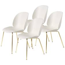Ashley furniture | baraga white swivel desk chair. Gubi Beetle Chair Brass Alabaster White Set Of 4 Finnish Design Shop