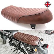 Motorcycle Motorbike Cushion Cafe Racer Seat Cycle Flat Saddle Retro For Honda 661757375706 Ebay Cafe Racer Seat Cafe Racer Motorbikes