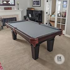 Finished Installing This 7 Foot Olhausen Reno In Dove Canyon Steel Grey Cloth Billiards Dkbilliards Playpool Mancav Pool Table Room Pool Table Play Pool