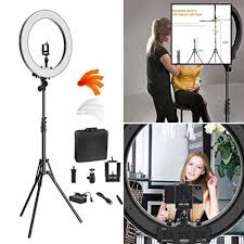 Ivisii Sdsdxxy064ggn4in Ring Light Kit 18 48cm Outer 55w 5500k Dimmable Led Ring Light Light Stand Ca
