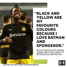 Het naamgebaar verwijst naar de grote gestalte van de aanvaller. Michy Batshuayi S Right At Home Bleacher Report Football Facebook