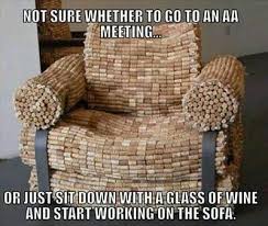 Go To Aa Meeting Or Start On Sofa Recycled Furniture Design Recycled Wine Corks Wine Cork Crafts