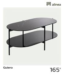 Alinea Guiero Table Basse Ovale En Verre Effet Marbre Noir Meubles Salon Tables Basses Et D Appoi Table Basse Ovale Table Basse Ovale En Verre Table Basse