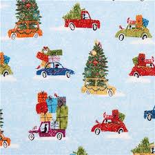 Maybe you would like to learn more about one of these? Light Blue Christmas Tree Car Fabric Andover Usa Kawaii Fabric Shop