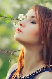 The girl very white and red hair and the boy black. Wallpaper Red Haired Girl Feeling The Spring 1920x1200 Hd Picture Image