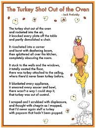The Turkey Shot Out Of The Oven Thanksgiving Poems Thanksgiving Reading Comprehension Poetry For Kids