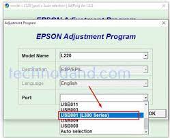 Reseter Epson L130 L220 L310 L360 L365 Printer Perbaikan Tinta