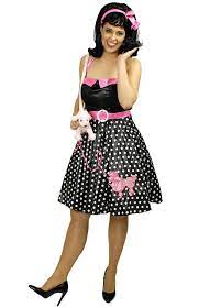 Wo immer du das geniale rock 'n' roll sweetie damen kostüm auch trägst, du bist als süße rocking lady das highlight unter den mädels. 50er Jahre Kostum Rock N Roll Kleid Damen Pudel