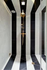 Black And White Tile Bathroom Shower Striped Shower Bathroom Tile Designs Amazing Bathrooms Black And White Tiles