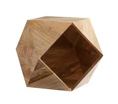 Opalhouse Tachuri Geometric Brown Front Accent Table The regular dodecahedorn is shown with blue struts and golden/orange spherical vertices/hubs. opalhouse tachuri geometric brown front