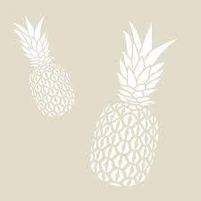 Pineapple design with classic beach logos. Pineapple Wall Art Stencil Small Reusable Trendy Stencils For Walls By Cutting Edge Stencils On Storenvy