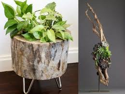 15 Ideas Molonas De Decoracion Con Troncos De Arboles Macetas De Madera Jardineria En Macetas Troncos De Arboles