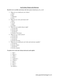 Soal bahasa inggris tentang clothes. Soal Latihan Things In The Bedroom