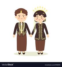 Kartun/animasi untuk anak mengenal baju adat daerah, kebudayaan indonesia. Gambar Pakaian Adat Sunda Kartun Pakaian Adat