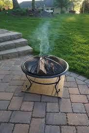 A metal fire pit can reach up to 800°f, pushing 200° to 400° of radiant heat onto decking; Deck Protect Fire Pit Mat Sunset Fire Pits