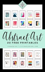 20 Free Abstract Art Printables For Your Gallery Walls Little Gold Pixel Free Art Prints Free Printable Wall Art Free Printable Art