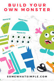 1) download the free printable templates for the pufferfish and the bubbles. Build A Monster Free Printable Craft Kit Somewhat Simple