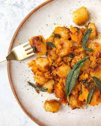 Buttery Sweet Potato Sage Cauliflower Gnocchi I Ve Been Experimenting With Traderjoes Ca Sweet Potato Gnocchi Healthy Breakfast Recipes Gnocchi Recipes