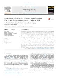 Coco, vanilla, oak, wine, sometimes. Pdf Comparison Between The Mainstream Smoke Of Eleven Ryo Tobacco Brands And The Reference Tobacco 3r4f