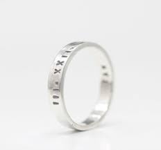 Roman Numeral Custom Personalized Ring Men S Wedding Band In 2020 Rings Mens Wedding Bands Mens Wedding Bands Personalized Rings