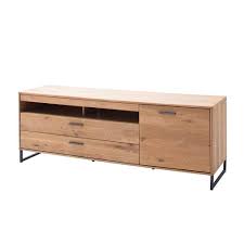 Lowboard weiß, eiche und bilderleiste, tv schrank, fernsehschrank. Tv Schrank Aus Eiche Bianco Geolt Mit Metallgriffen Assela