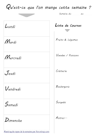 Planning Vierge Repas De La Semaine A Imprimer Noir Et Blanc Planificateur De Repas Imprimable Menu Semaine Planning Menu Semaine
