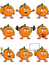 Orange fruit cartoon, orange, food, orange, smiley png. Orange Mascot Having An Idea Cartoon Vector Clipart Friendlystock