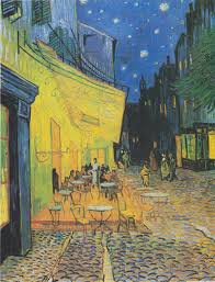 Misty rolling hills, lakeside cabin,. Cafe Terrace At Night Wikipedia