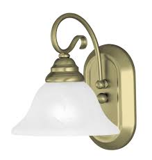 1 Light Antique Brass Bath Light 6101 01 Fan And Lighting World Of Boynton Beach